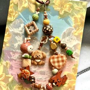Labubu bag/Key charm brown